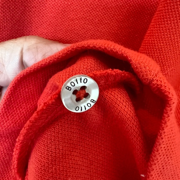 Boffo Orange/White Polo Shirt for Men Curacao Dutch Caribbean. - Picture 4 of 6